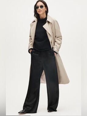 J. Crew Black Wide-Leg Pants